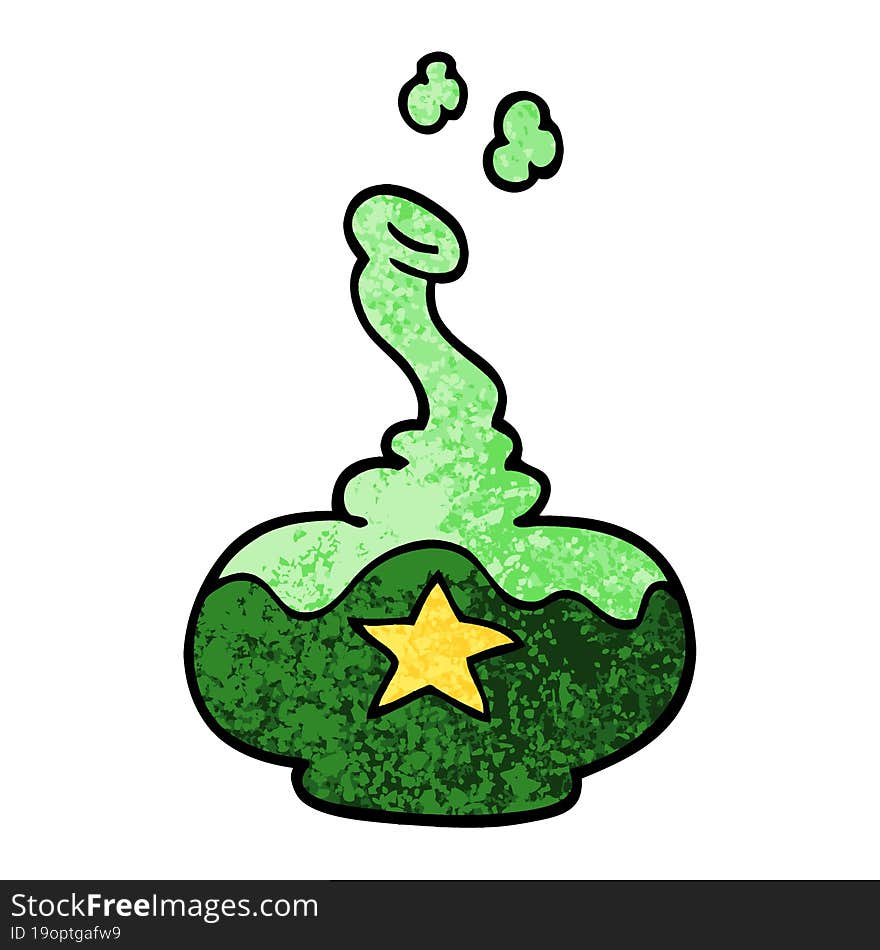 grunge textured illustration cartoon potion