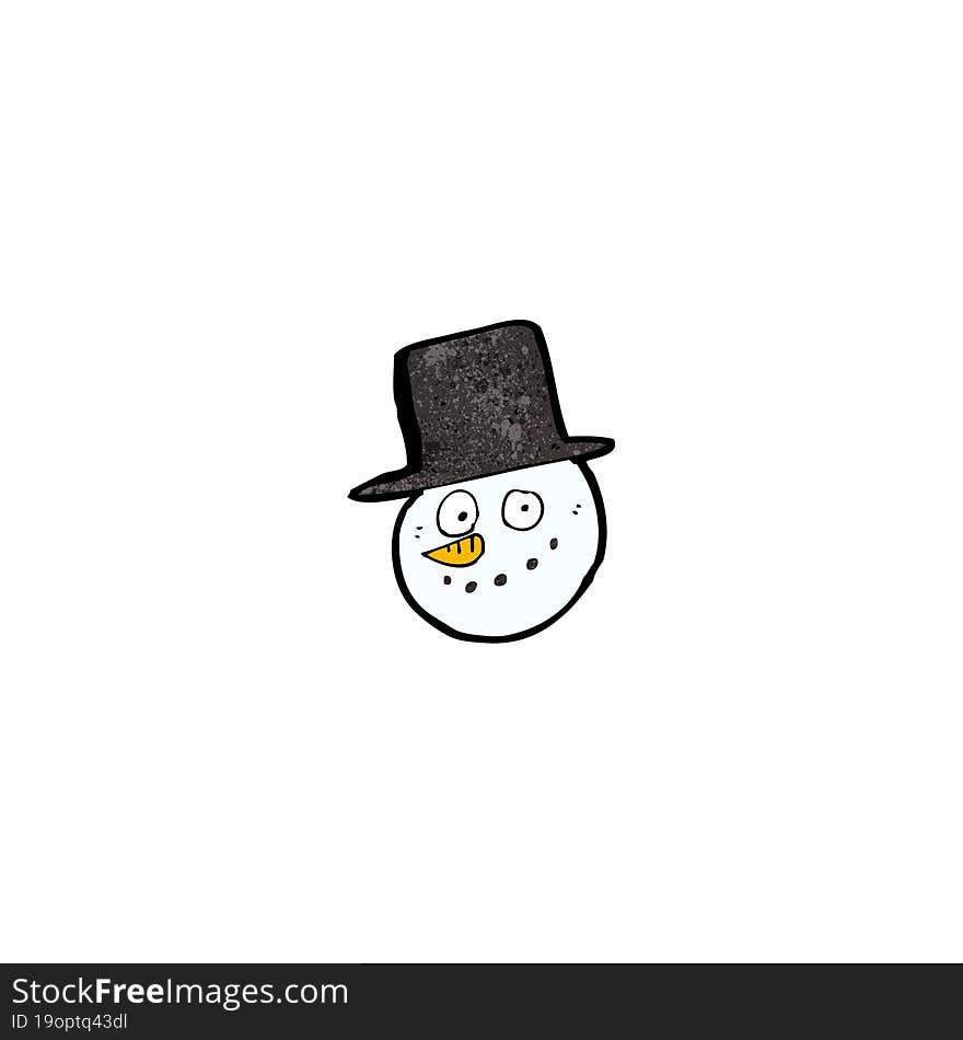 cartoon snowman face