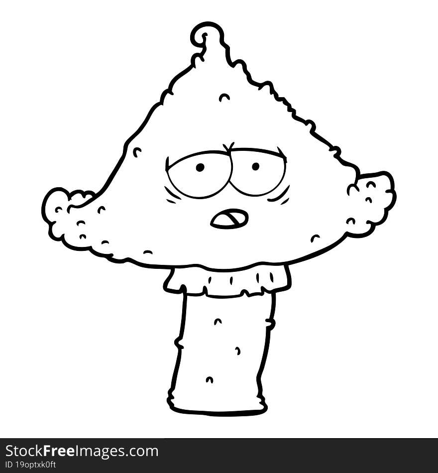 cartoon mushroom with face. cartoon mushroom with face