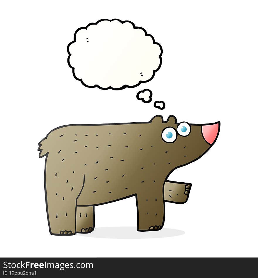 thought bubble cartoon bear