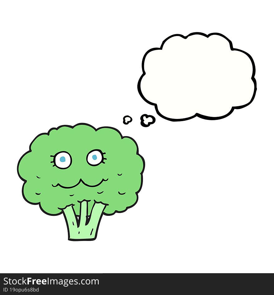 Thought Bubble Cartoon Broccoli