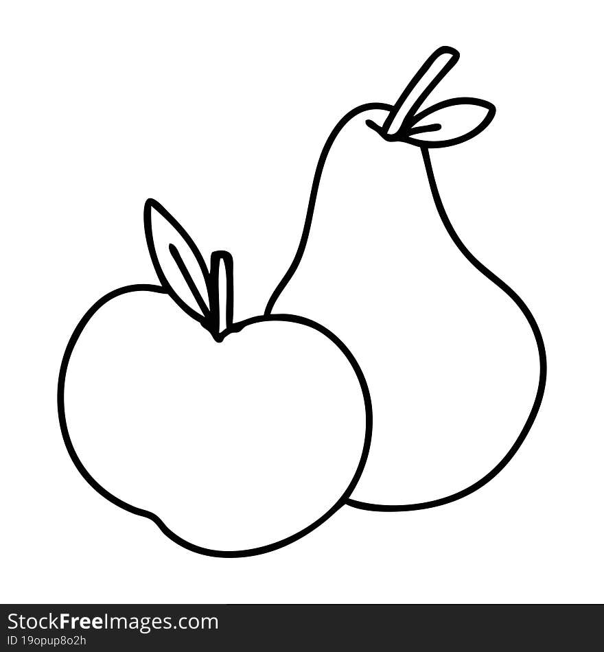 an apple and a pear