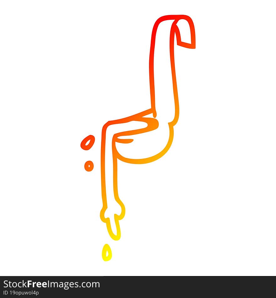 warm gradient line drawing cartoon ladle of food