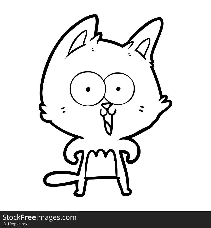 funny cartoon cat. funny cartoon cat