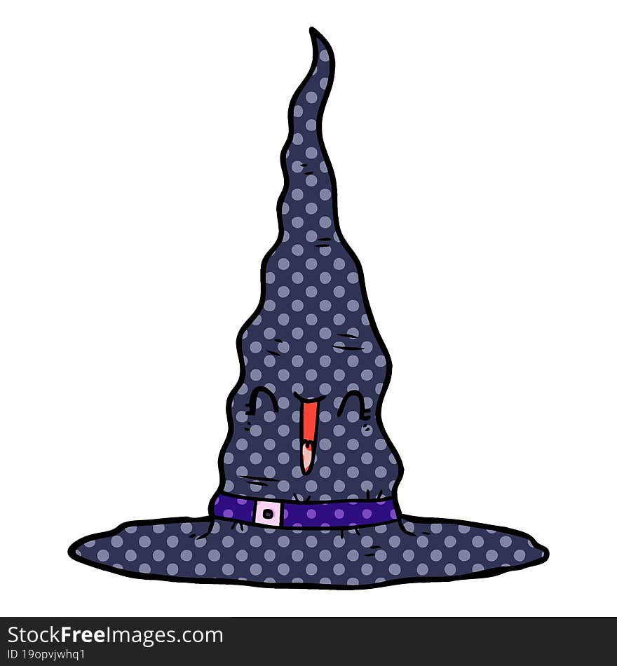 cartoon witchs hat. cartoon witchs hat