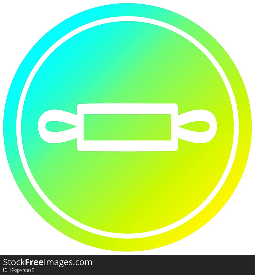 Rolling Pin Circular In Cold Gradient Spectrum