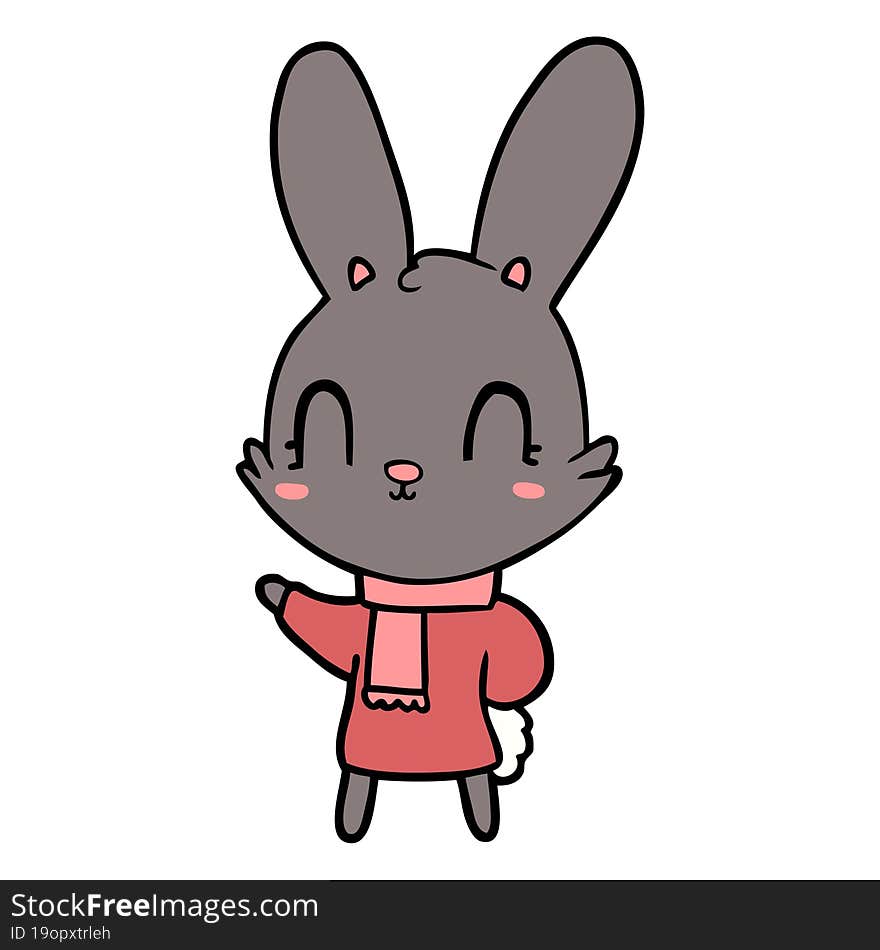 cute cartoon rabbit wearing clothes. cute cartoon rabbit wearing clothes