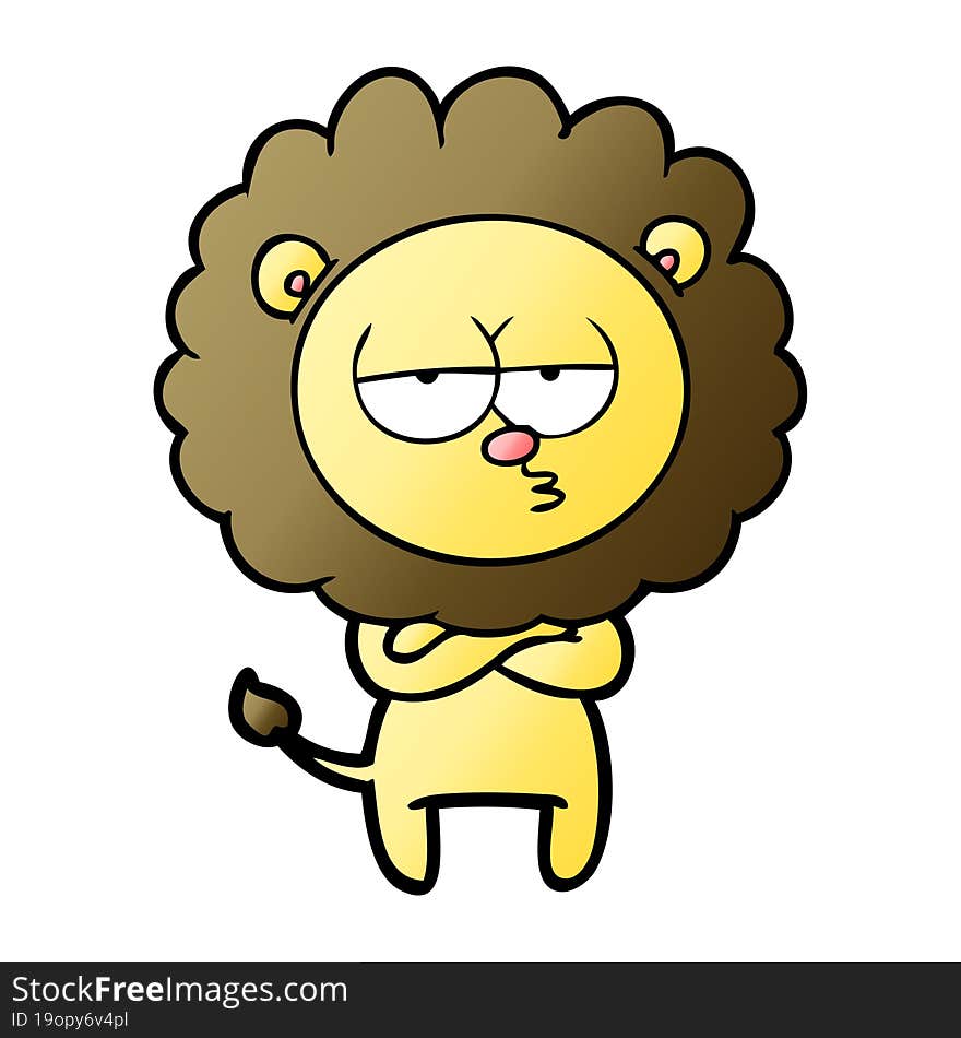 cartoon tired lion. cartoon tired lion