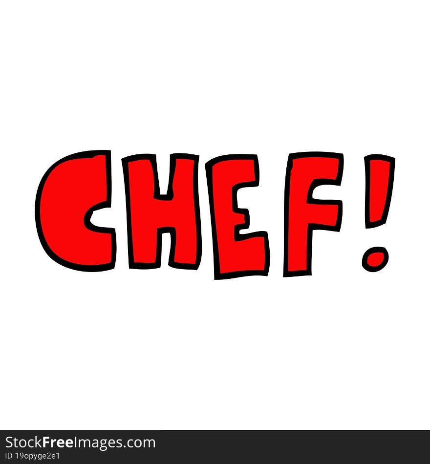 cartoon word chef