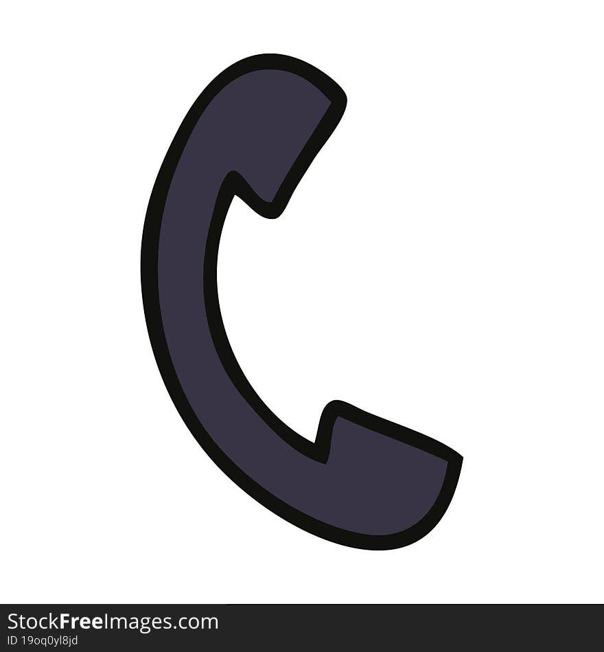 cute cartoon of a phone. cute cartoon of a phone