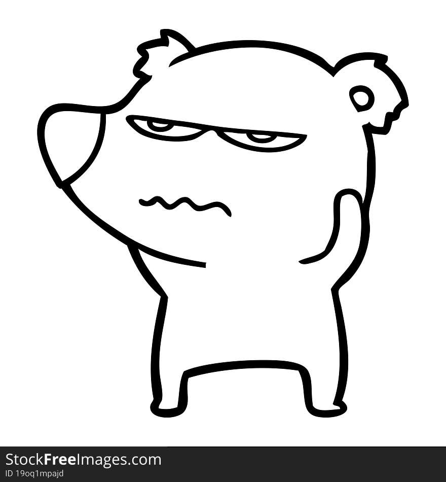 angry bear polar cartoon. angry bear polar cartoon