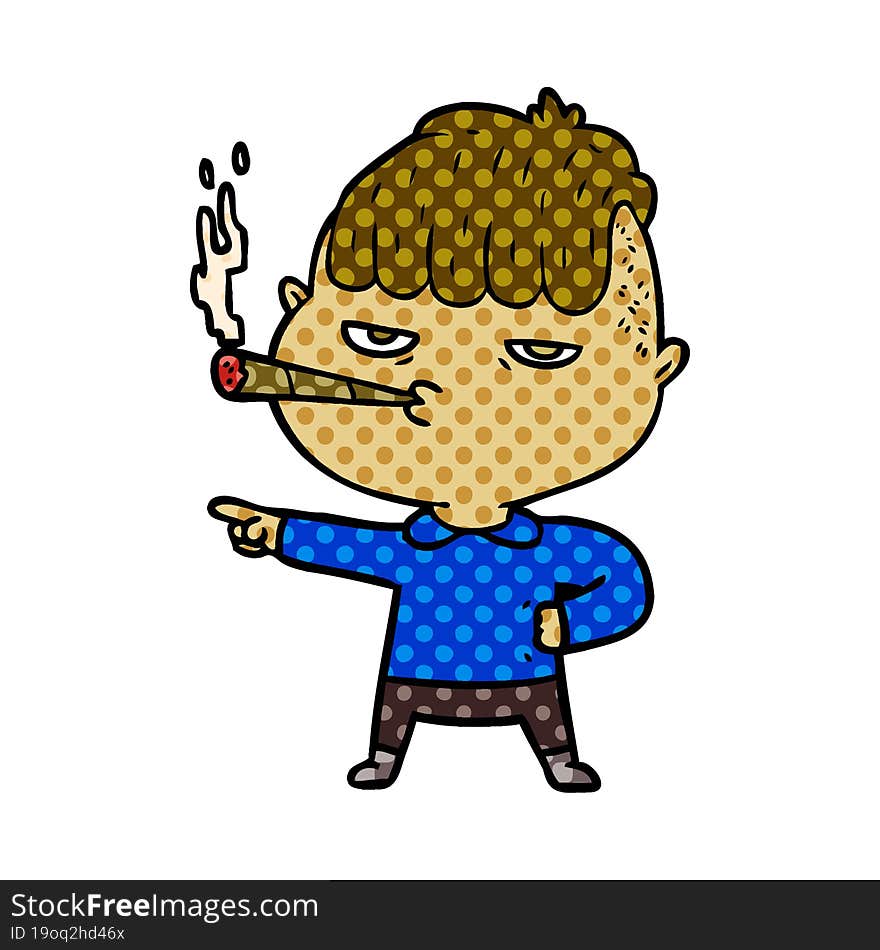 cartoon man smoking. cartoon man smoking