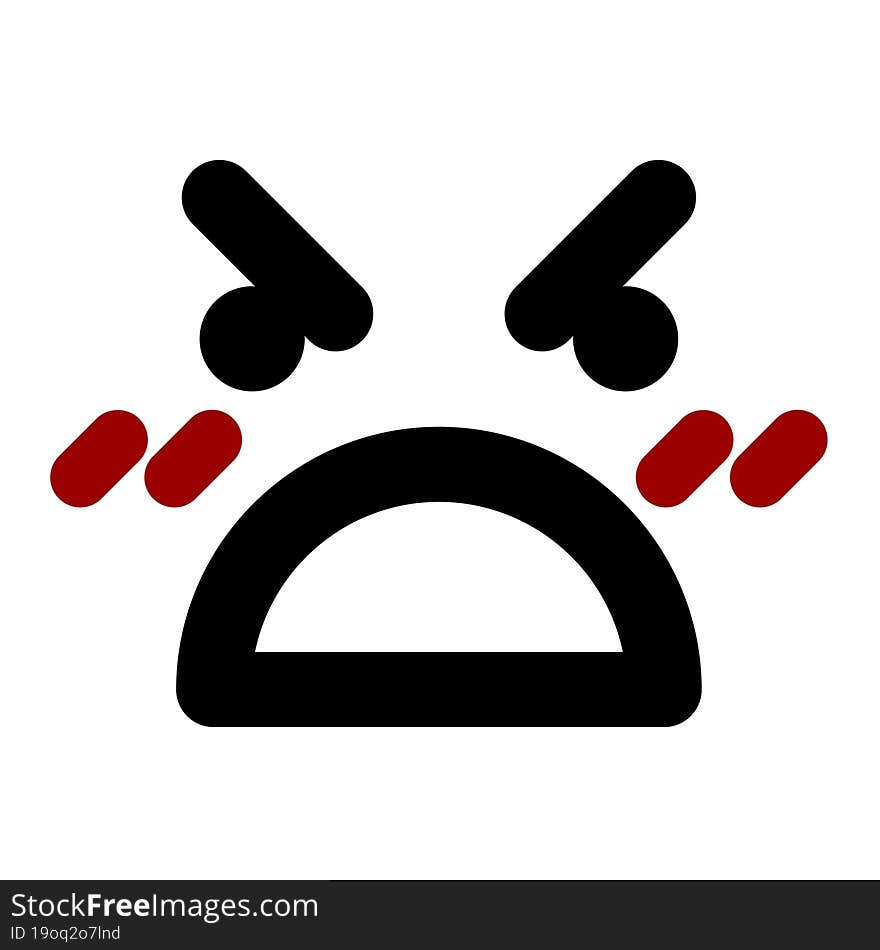 angry boss face icon