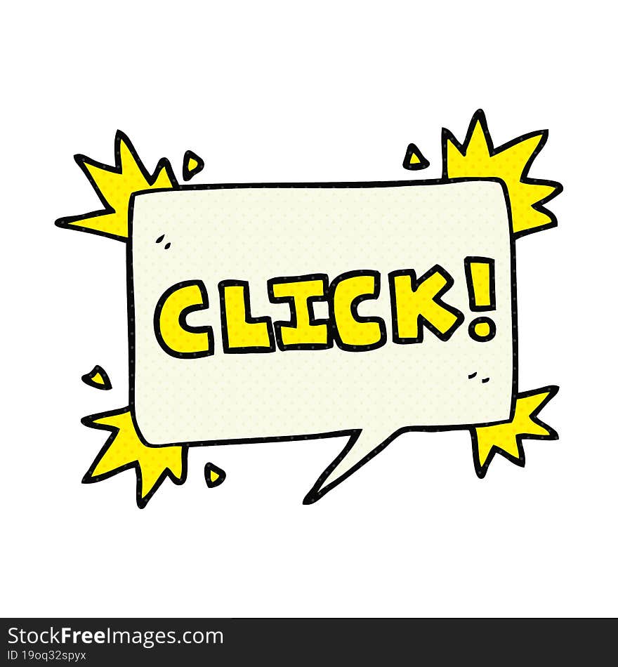 Cartoon Click Sign