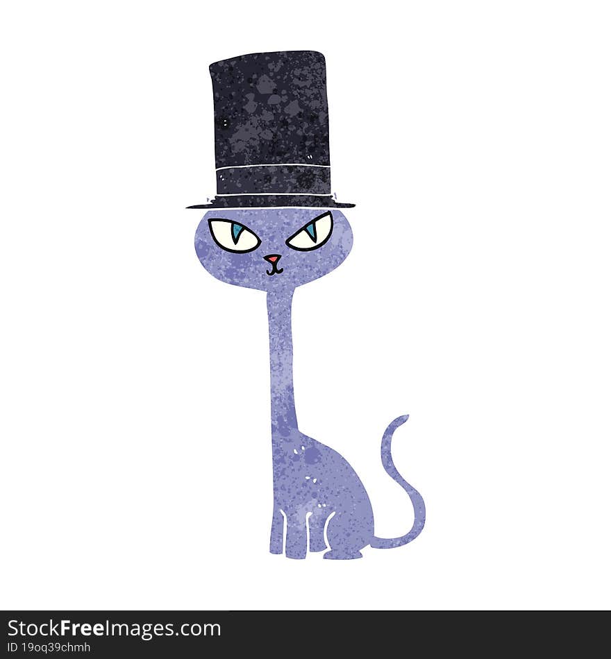 Retro Cartoon Posh Cat