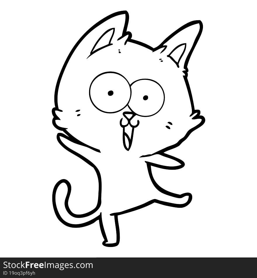 funny cartoon cat. funny cartoon cat