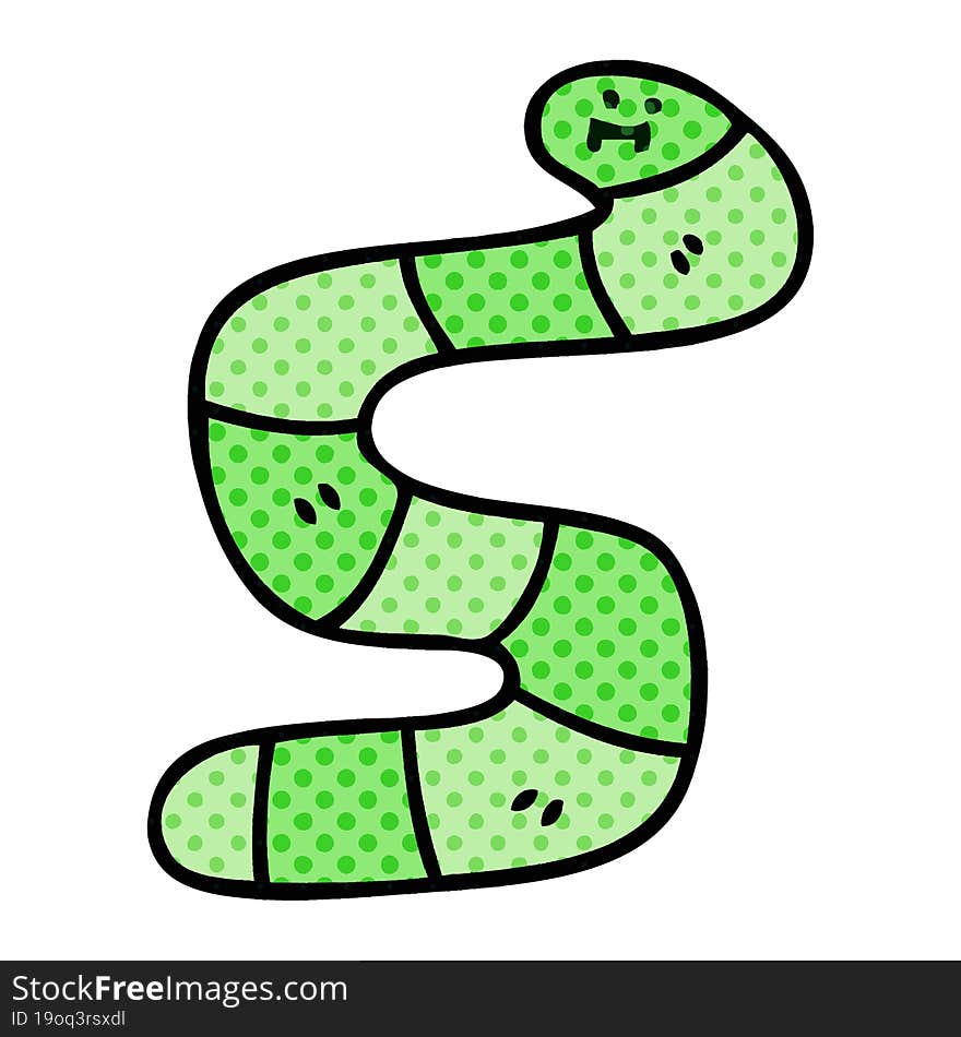 comic book style quirky cartoon snake. comic book style quirky cartoon snake