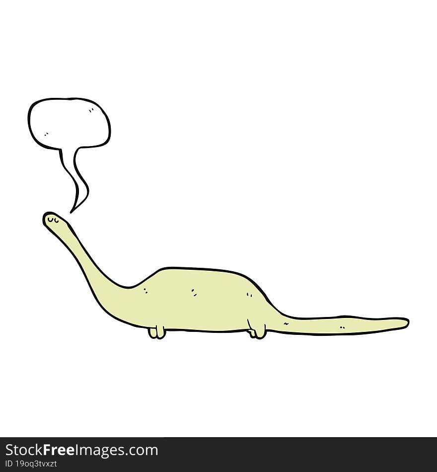 cartoon dinosaur with speech bubble