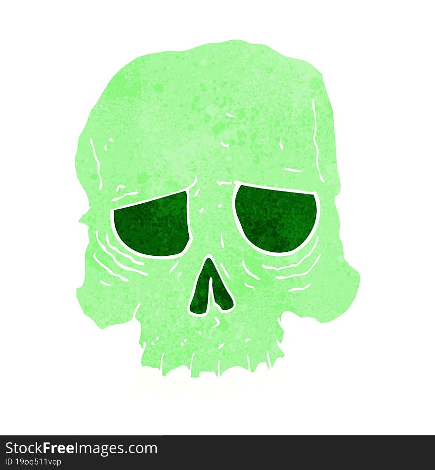 cartoon spooky skull