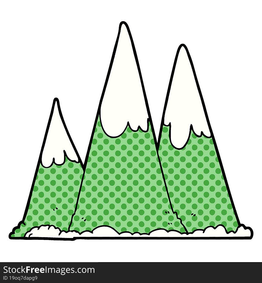 cartoon mountains. cartoon mountains