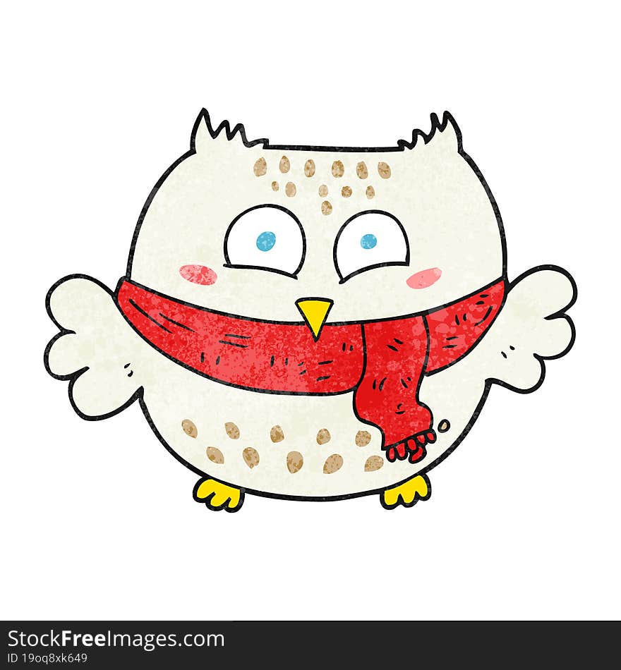 textured cartoon owl