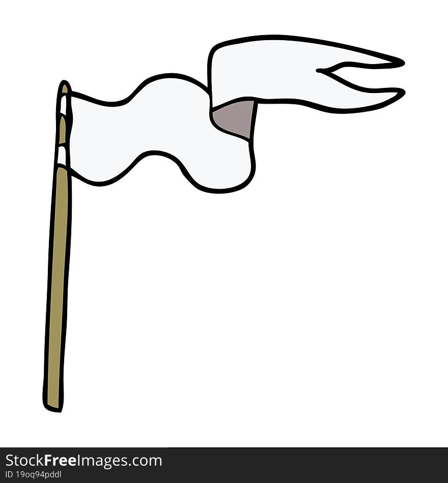 cartoon doodle flag