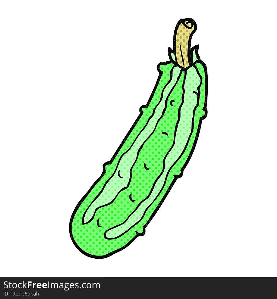 freehand drawn cartoon zucchini