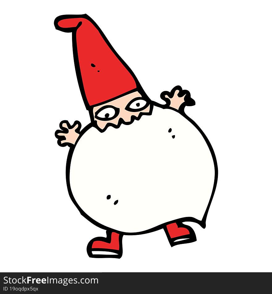 Cartoon Tiny Santa