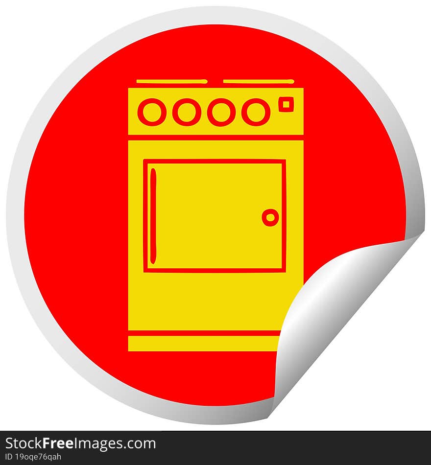 circular peeling sticker cartoon oven and cooker