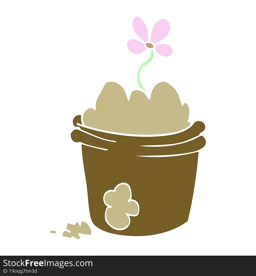 Cartoon Doodle Flower Pot