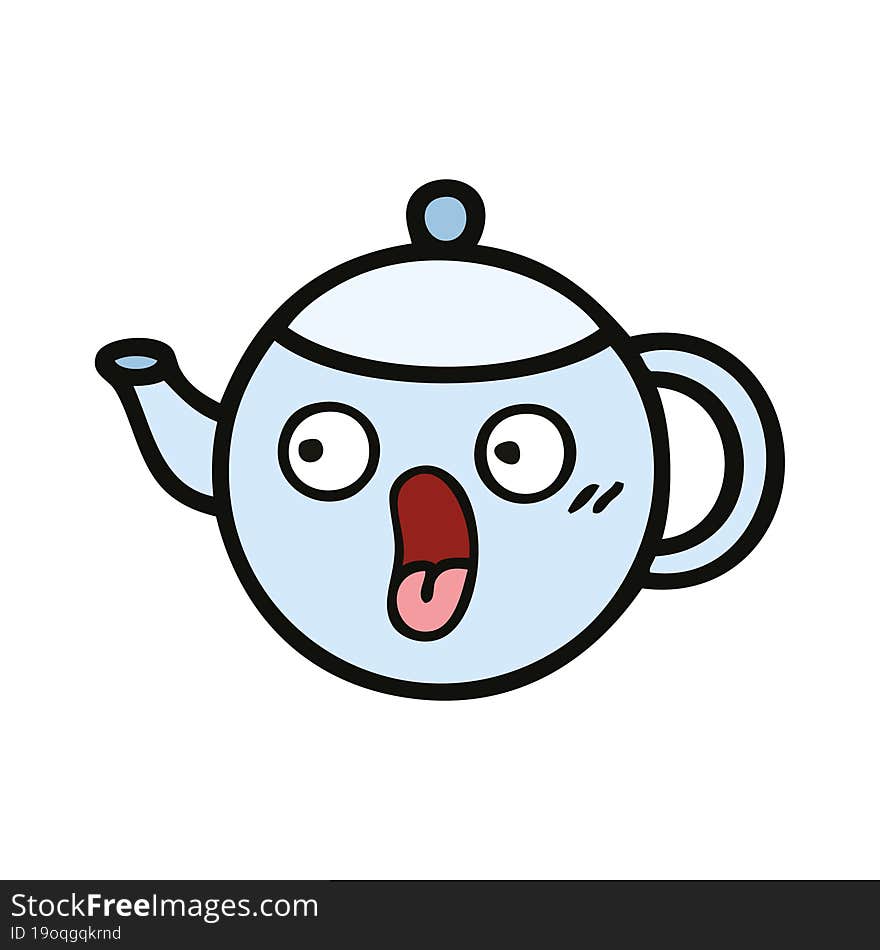 cute cartoon teapot