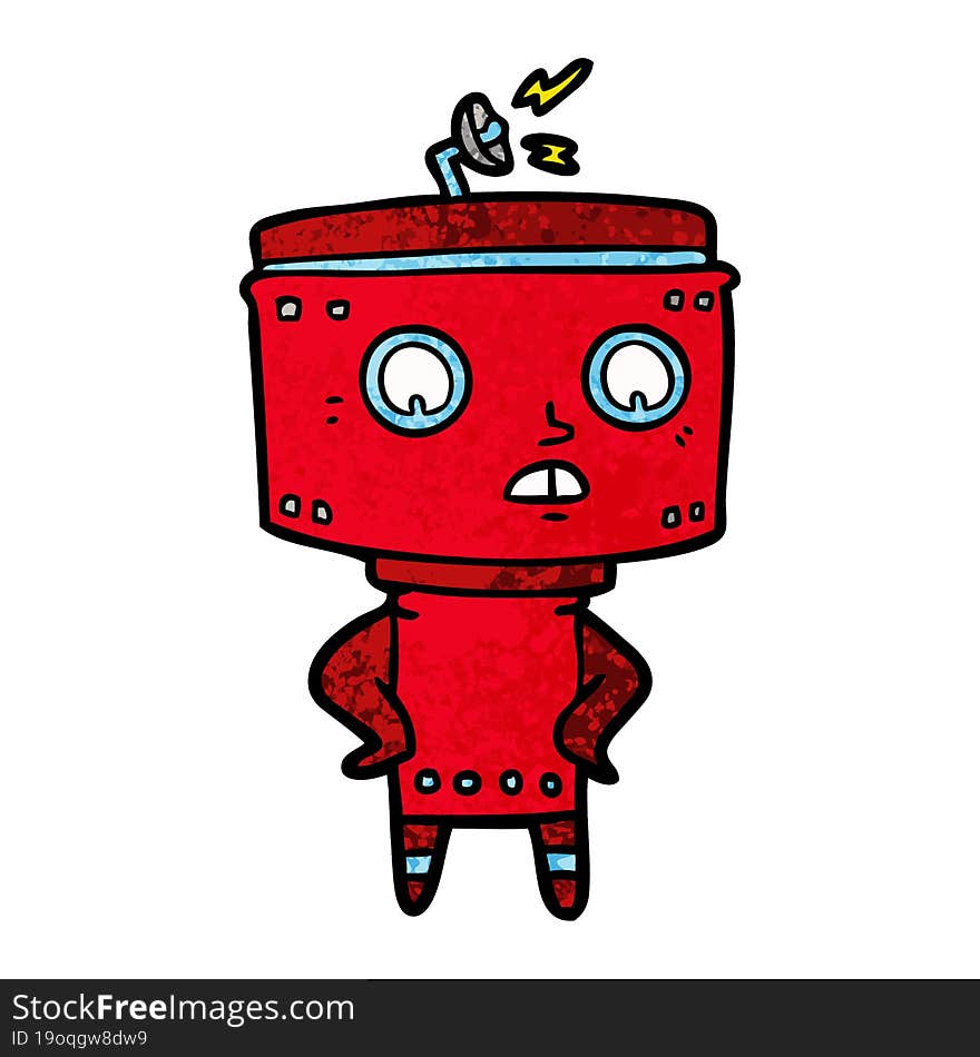 cartoon robot. cartoon robot