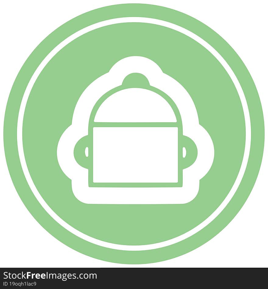 cooking pot circular icon