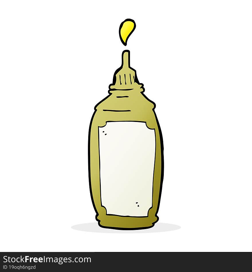 cartoon mustard bottle