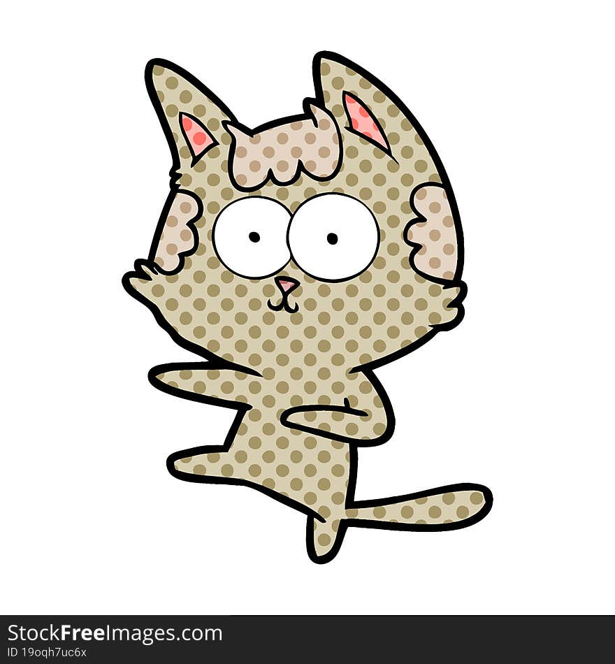 dancing cartoon cat. dancing cartoon cat