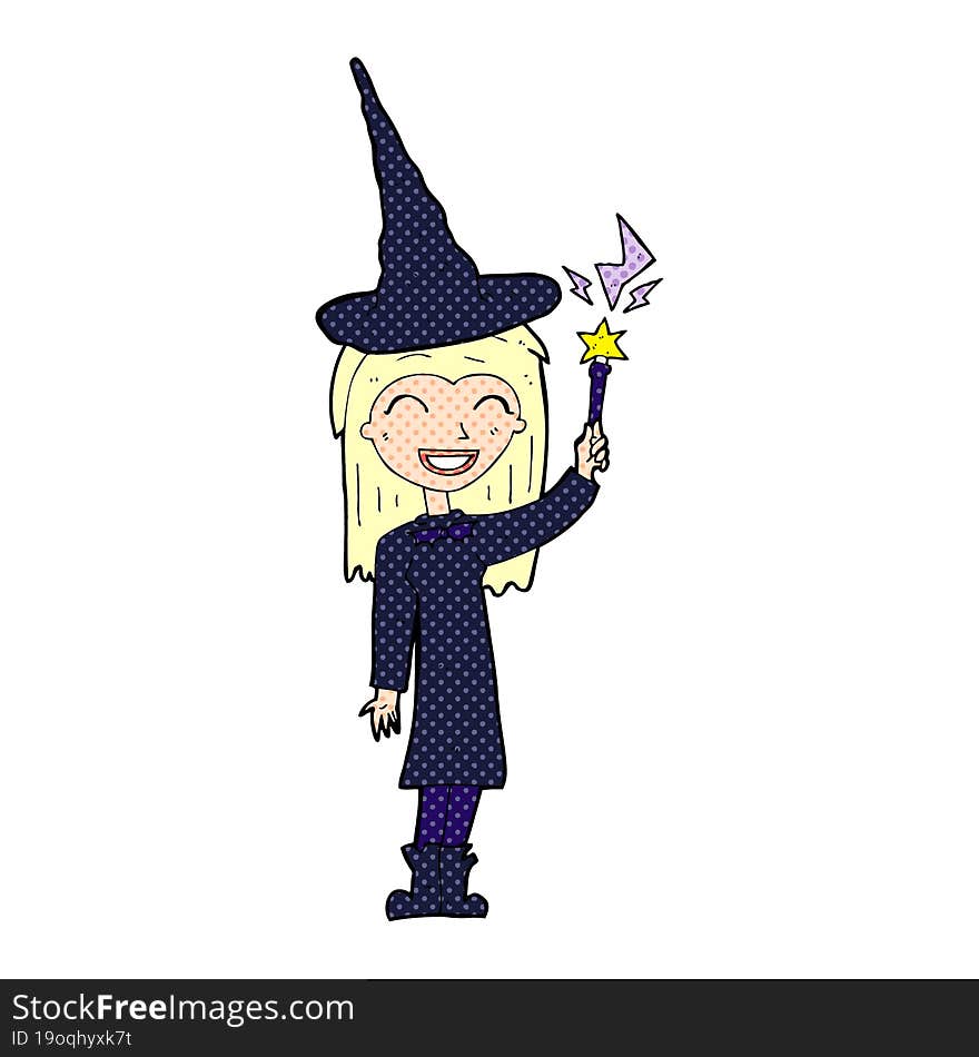 cartoon halloween witch