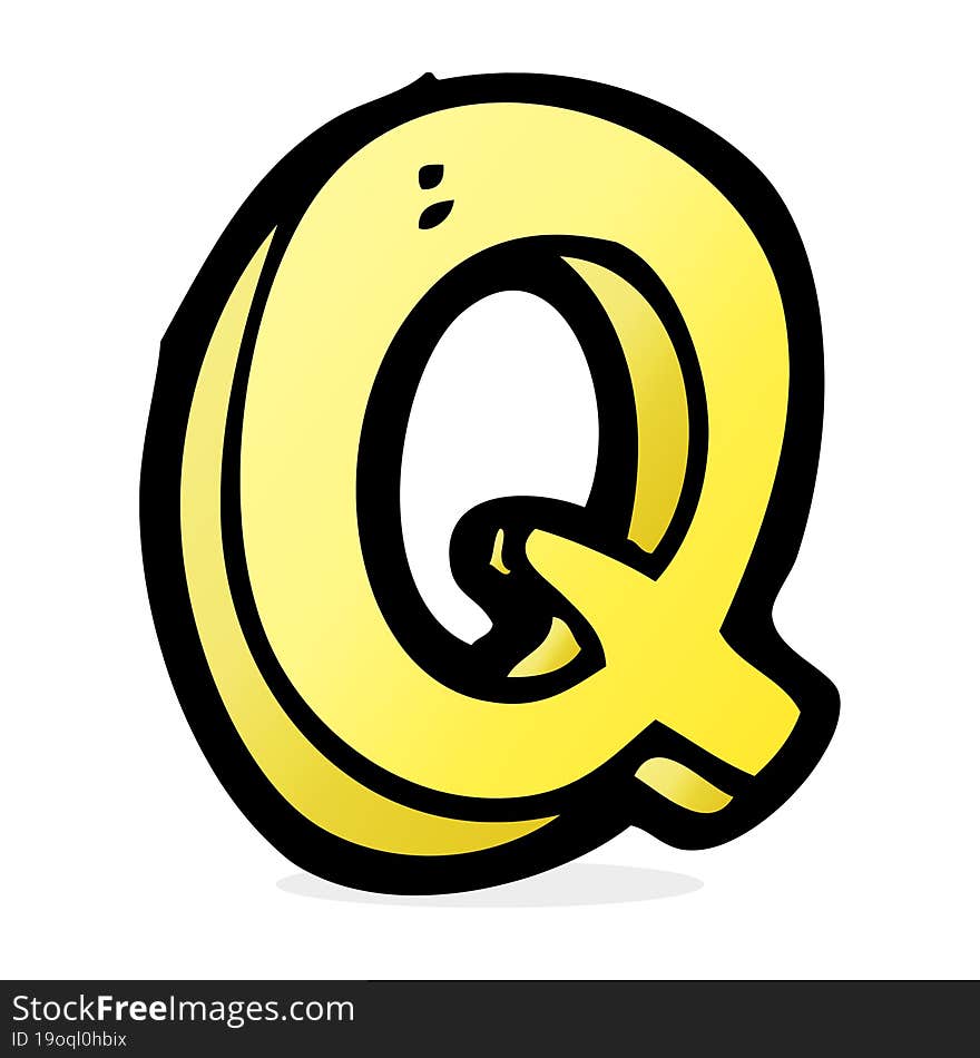 cartoon letter Q