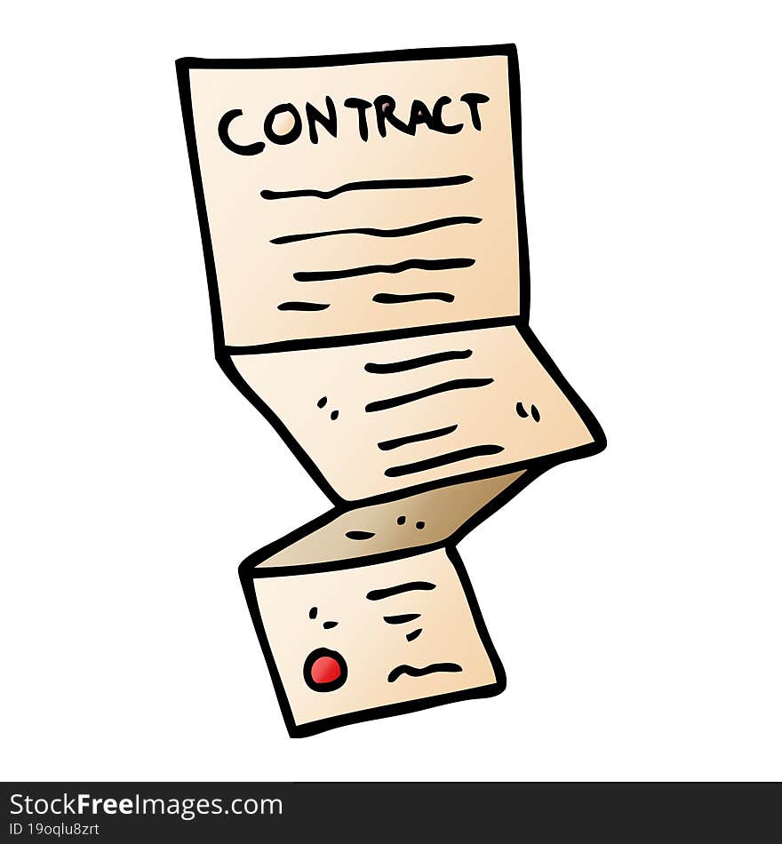 Cartoon Doodle Complicated Contract