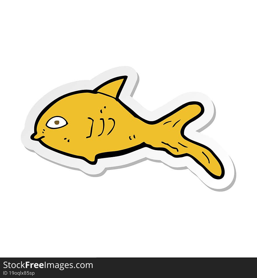 sticker of a cartoon fish