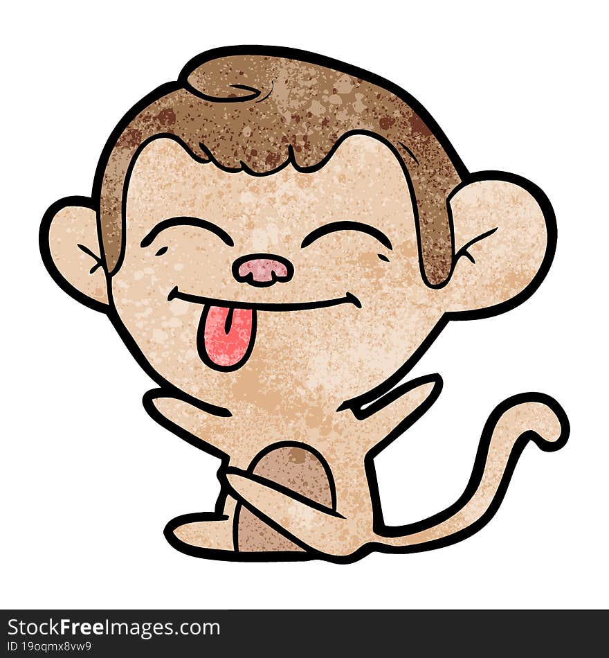 funny cartoon monkey. funny cartoon monkey