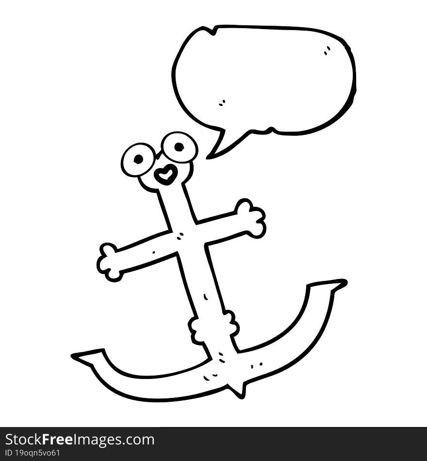 speech bubble cartoon anchor