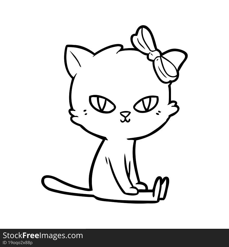 cute cartoon cat. cute cartoon cat