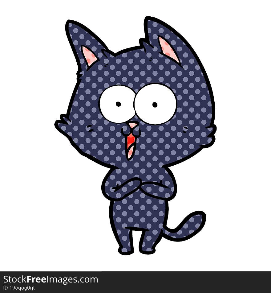 funny cartoon cat. funny cartoon cat