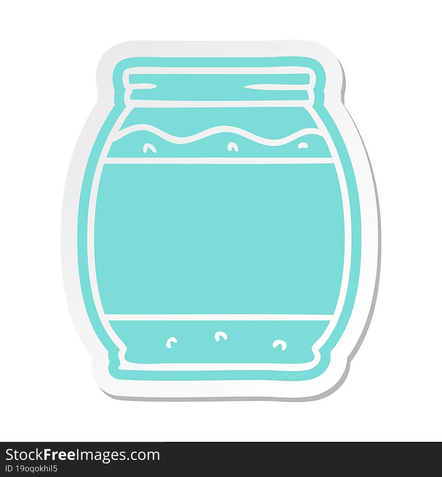 Cartoon Sticker Of A Strawberry Jam