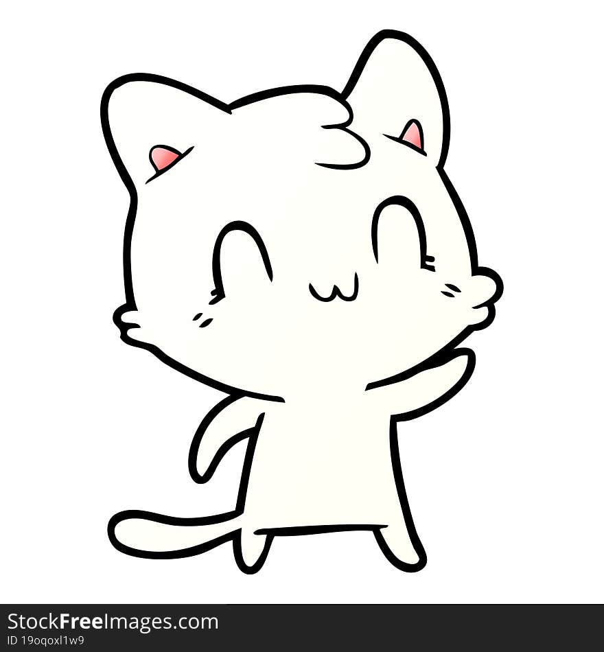 cartoon happy cat. cartoon happy cat