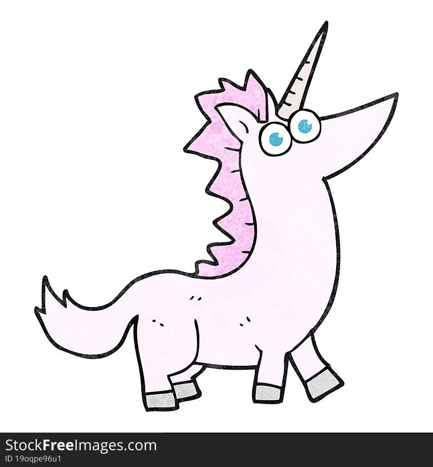 Textured Cartoon Unicorn