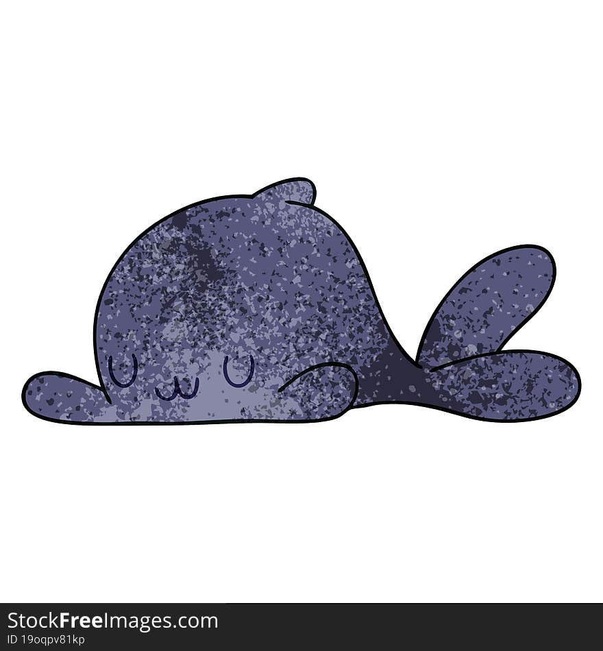 quirky hand drawn cartoon whale