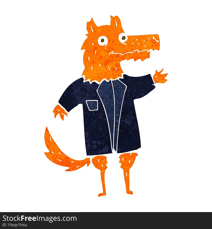 cartoon fox businessman