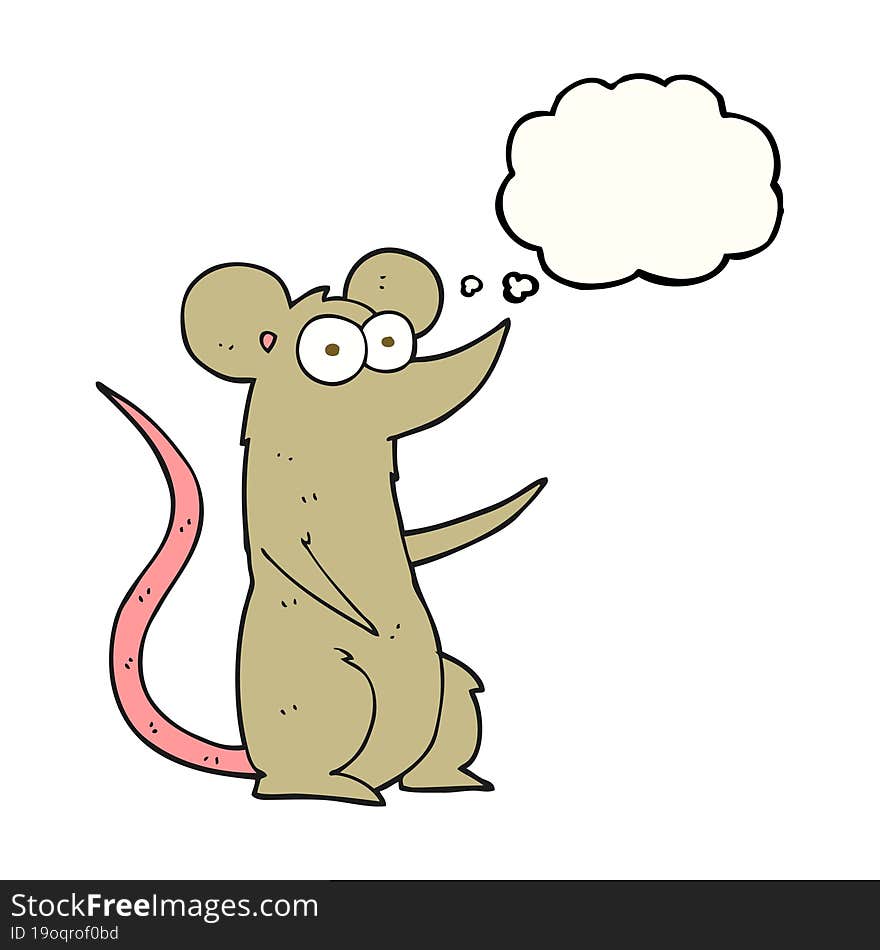 thought bubble cartoon mouse