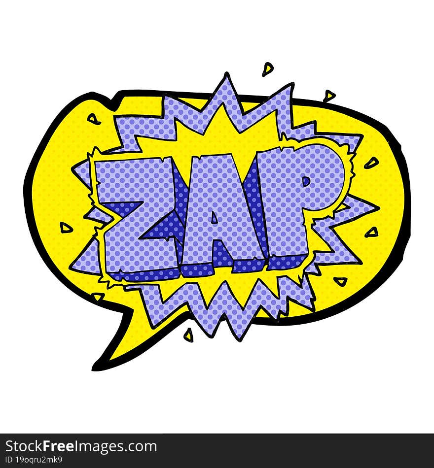 Comic Book Speech Bubble Cartoon Zap Explosion Sign